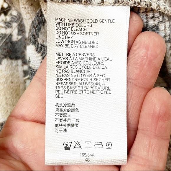 Anthropologie Maeve Juno Printed Dress XS reptile snake neutral beige snakeskin - Picture 11 of 14